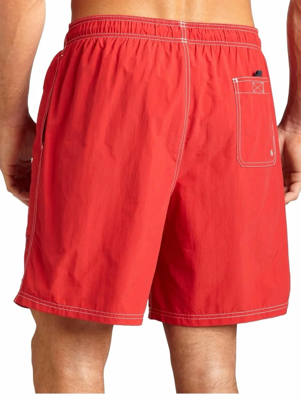 Nautica Men’s Bright Red Drawstring Swim Trunks